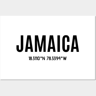 Jamaica w/Coordinates for Negril Posters and Art